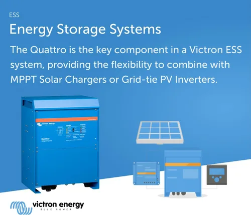 Miniatura 4 de Victron Energy Quattro - Inversor de onda sinusoidal pura de 5000 VA de 12 voltios y cargador de batería de 220 amperios