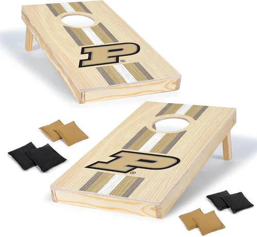 Miniatura 12 de Wild Sports College - Juego de cornhole de madera maciza de 1 x 2 pies con impresión directa HD gráficos del equipo, tamaño de viaje