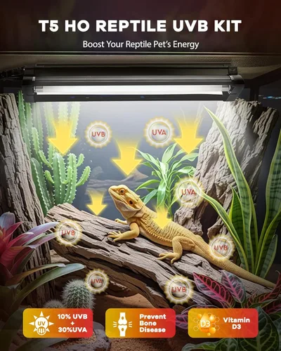 Miniatura 2 de Luz UVB para reptiles de 8 W, T5 UVB para reptiles HO Kit combinado con tarjetas de sensor de prueba, barra de luz de reptiles de alto rendimiento