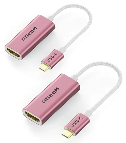 Miniatura 16 de QGeeM Cable adaptador USB C a HDMI 4K, adaptador USB tipo C a HDMI [Thunderbolt 3/4] HDMI para Laptop MacBook Pro/Air, iPhone 15 16 17 Pro max, Dell