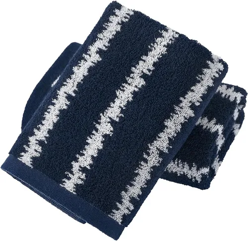 Miniatura 10 de YiLUOMO Toalla de mano verde moderna con diseño de ondas, súper suave, 100% algodón, altamente absorbente, toallas de mano para baño, 13 x 29