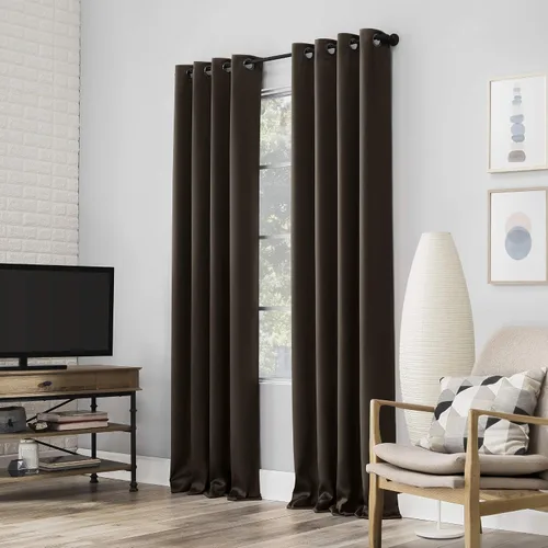 Miniatura 45 de Sun Zero Nordic - Juego de 2 paneles de cortinas con ojales de grado teatral extremo 100% opacas, 104" x 96" (2* 52" x 96"), cortinas opacas blanco