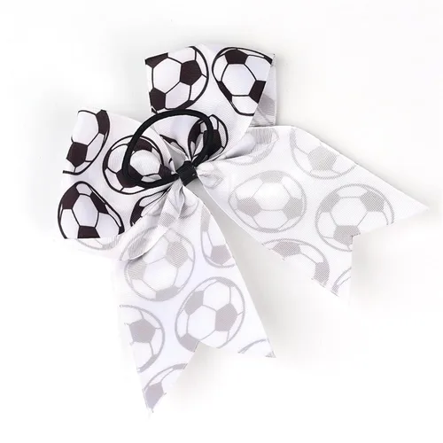 Miniatura 3 de Accesorios deportivos para el cabello - Lazos, soportes para cola de caballo y bandas para el cabello para niñas y equipos de fútbol (FQ1) (A)