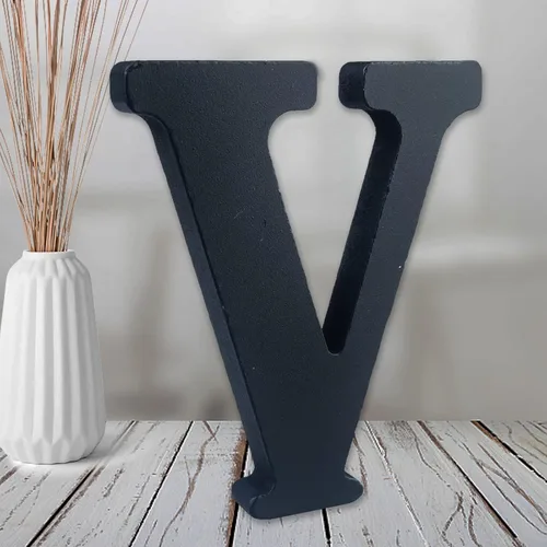 Miniatura 27 de AOCEAN Letras de madera de 6 pulgadas en negro, letra de madera sin terminar para letras decorativas de pared, letras en relieve, letrero de corte B