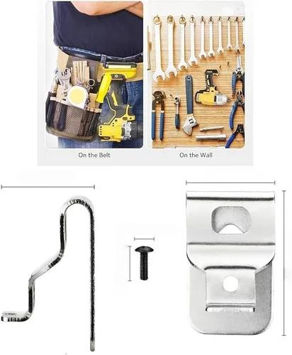 Miniatura 3 de Paquete de 5 clips de cinturón de acero inoxidable N268241 N086039 (con tornillos) compatibles con herramientas eléctricas dewelt de 20 V DCD985