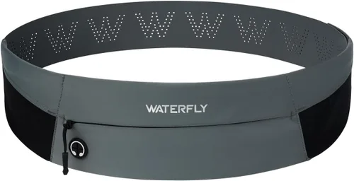 WATERFLY Riñonera de Cintura para Correr: Bolsa de Cintura Delgada para Hombres Mujeres, Soporte para Teléfono de Fitness para Entrenamiento Maratón