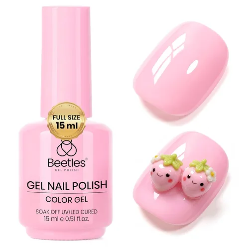 Miniatura 81 de Beetles - Esmalte de uñas de gel verde luminoso que brilla en la oscuridad, esmalte de uñas de gel que se absorbe con lámpara LED UV, arte de uñas