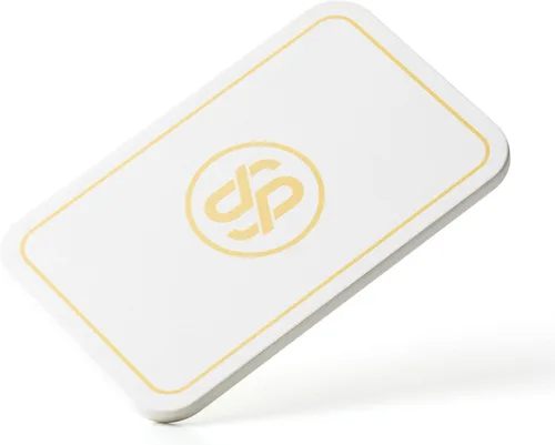 SLOWPLAY Godel - Placas rectangulares para fichas de póquer, paquete de 10 unidades, placas profesionales de estilo europeo sin denominación, Blanco