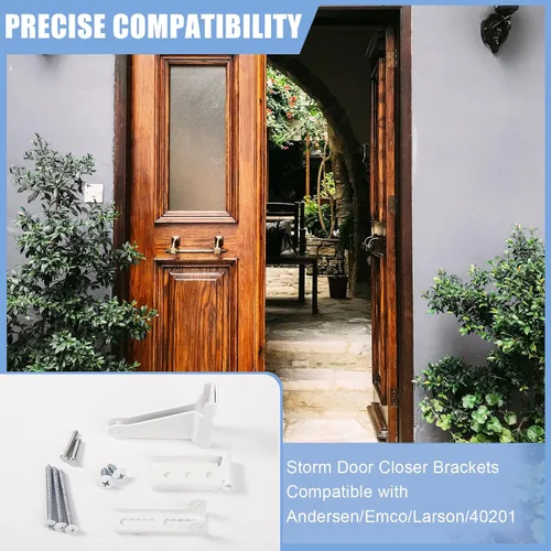 Miniatura 2 de Soporte para cierrapuertas Storm compatible con Andersen, kit de piezas de repuesto para cierrapuertas duradero con Emco/Larson/Pella, protegiendo