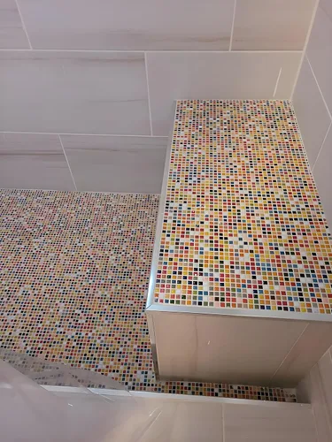 Miniatura 7 de Hominter Muestra de azulejos de 3 x 12 pulgadas: Azulejo de mosaico de cerámica multicolor, Azulejo de porcelana esmaltado cuadrado pequeño