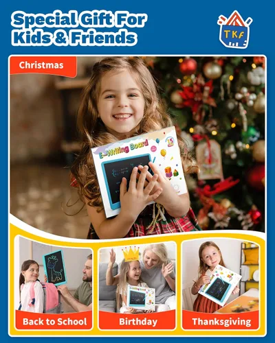 Miniatura 8 de TEKFUN - Tableta de escritura LCD para niños, ideas de regalos para adolescentes y niños, juguetes educativos para niños de 8, 7, 6, 5, 4, 3 años