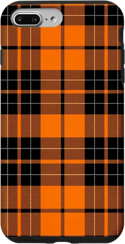 Miniatura 12 de Otoño cuadros naranja y negro patrón patrón caso para iPhone 17