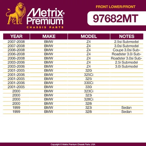 Miniatura 3 de Metrix Premium Chassis Parts - 4 piezas de brazo de control delantero inferior y barra estabilizadora delantera estabilizador final kit para 03-08