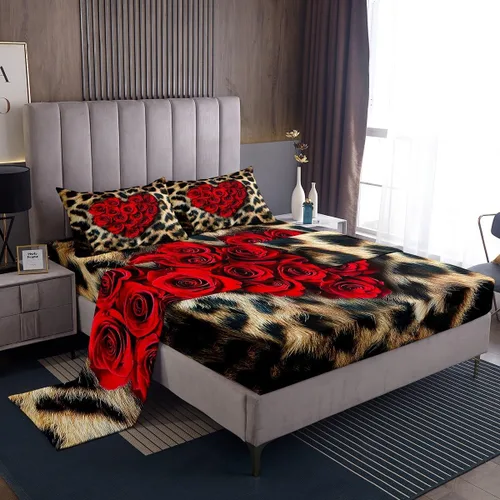 Miniatura 14 de Erosebridal Juego de ropa de cama para niños, sábanas kawaii con diseño de gato, tamaño individual, juego de cama de 3 piezas con 1 sábana bajera, 1