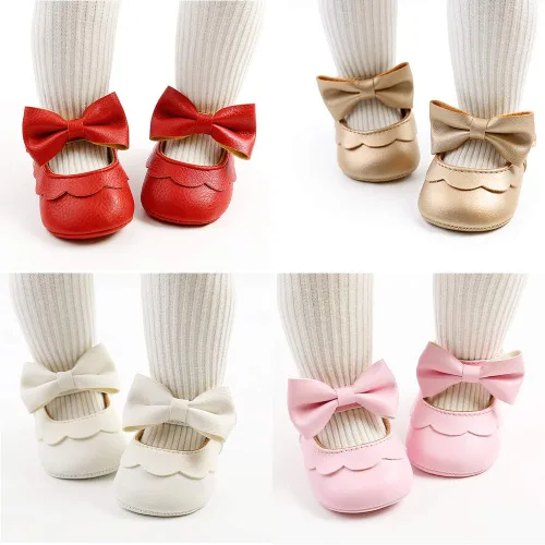 Miniatura 5 de Timatego Zapatos planos Mary Jane para bebé, suela suave, antideslizantes, para bebés, primeros pasos, boda, vestido de princesa, zapatos de cuna