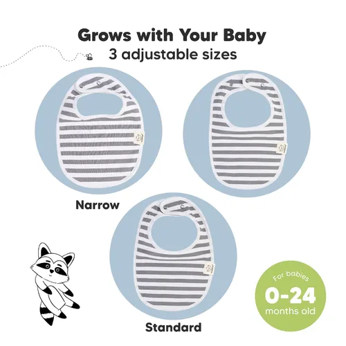 Miniatura 4 de Paquete de 8 baberos orgánicos para niños y niñas, baberos de algodón suave para babear y dentición para bebés niñas y niños, extra absorbentes