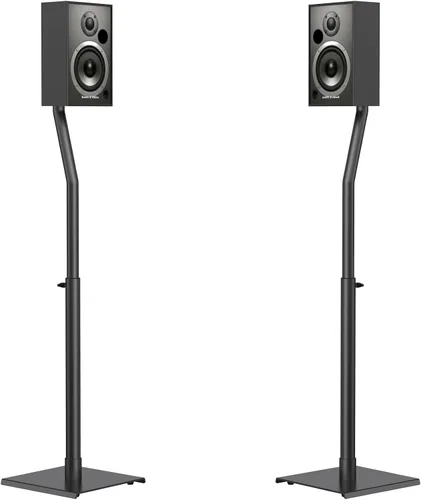 USX MOUNT Soportes universales para altavoces, altura ajustable que se extienden de 30.0 a 39.1 pulgadas para altavoces satelitales y altavoces de