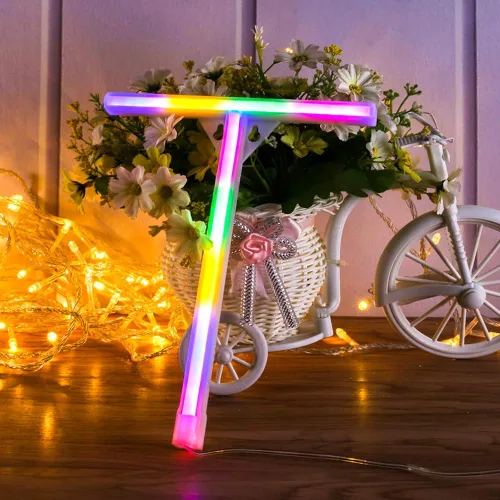 Miniatura 2 de Letras con luces LED de neón, letreros de marquesina iluminadas, con enchufe USB, funciona con pilas, luz nocturna colorida, letreros con palabras