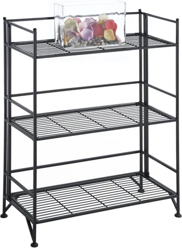 Miniatura 4 de Convenience Concepts Designs2Go - Estante para almacenamiento extra de 2 pisos, metal, plegable, Negro