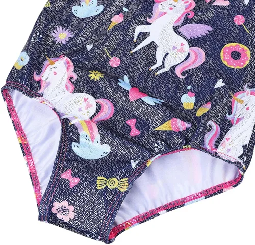 Miniatura 5 de Leotardo de gimnasia para niñas, con espalda hueca, de una pieza, con diamantes brillantes, para ballet, para niñas, leotardo