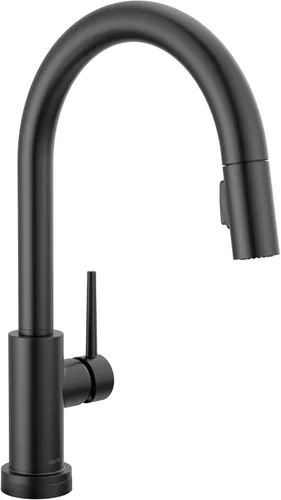 Miniatura 9 de Delta Trinsic - Grifo de cocina de oro cepillado con rociador extraíble, grifo de fregadero de cocina moderno de un solo agujero, mango único