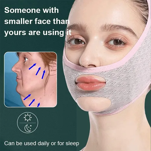 Miniatura 2 de Máscara de sueño para esculpir la cara de belleza, máscara facial que moldea la línea V, máscara de elevación facial con correa adelgazante