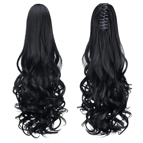Miniatura 229 de Extensiones de cola de caballo de cabello rubio, extensiones de cola de caballo para mujer, pinza de extensiones de cabello rizado de 12 pulgadas