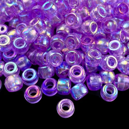 Miniatura 11 de 300 Piezas Cuentas de Pony Colores AB Cuentas Espaciadoras Acrílicas para Manualidades DIY Trenzas Pulsera Fabricación de Joyas