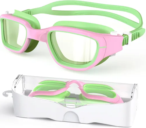 Miniatura 24 de Gafas de natación para niños, gafas de natación para niños de 6 a 14 años, gafas de piscina con protección UV antivaho para niños y niñas Azul