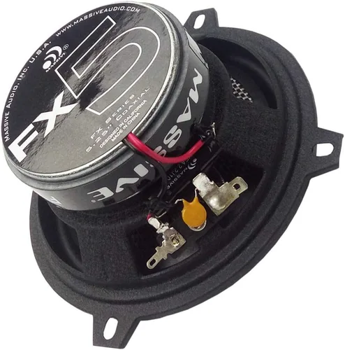 Miniatura 3 de Massive Audio Altavoces coaxiales FX5 de 5.25 pulgadas para automóvil, potencia máxima de 150 W, imán de 8 onzas, sensibilidad de 88 dB