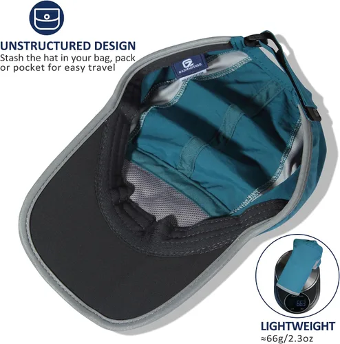 Miniatura 4 de GADIEMKENSD Sombrero reflectante plegable para exteriores, diseño sin estructura, protección solar UPF 50+, sombreros deportivos para mujeres