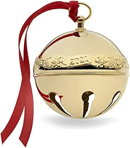 Wallace 32ª edición 2021 Adorno de campana de trineo chapada en oro, oro, Navidad