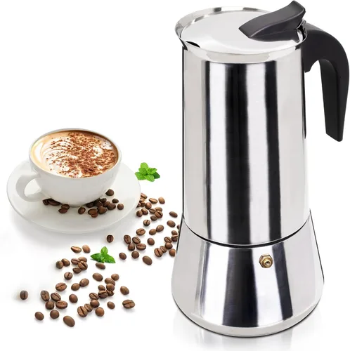 Miniatura 10 de Olla de Moka de 2 Tazas 100ml, Cafetera de Espresso de Acero Inoxidable, Cafetera de Percolador para Estufa, Cafetera Italiana de Estilo Clásico