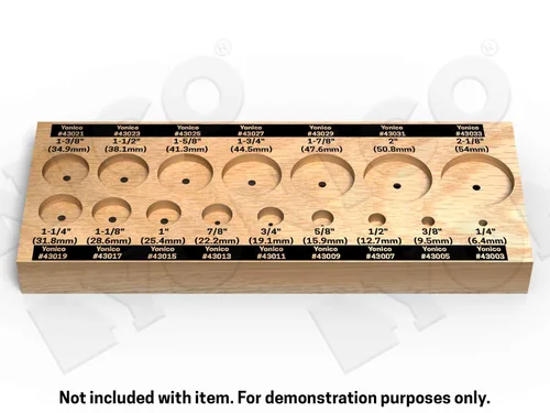 Miniatura 5 de YONICO 41160S Forstner Juego de brocas de 16 piezas con estuche, vástago de 3/8 pulgadas, perforación de agujeros de madera dura y madera blanda