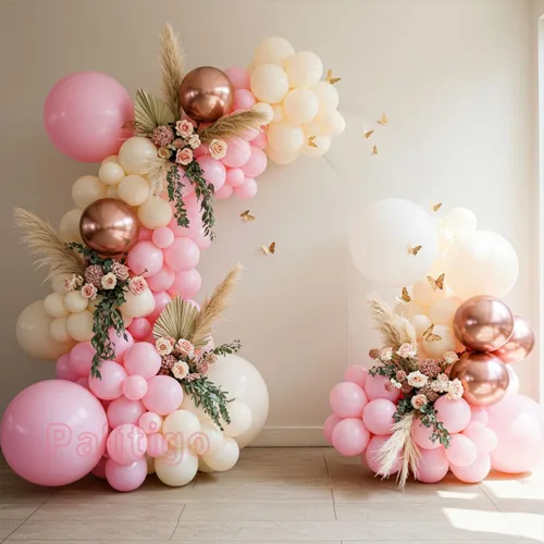 Miniatura 16 de Kit de arco de globos negros y dorados, 114 piezas de oro negro con confeti y globos largos para decoraciones de graduación 2026, cumpleaños
