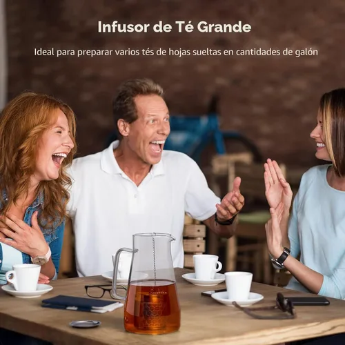 Miniatura 7 de Reinmoson Colador de Té Grande para Té Suelto y Especias para Cocina, Coladores de Malla Extra Fina, Colador de Té de Hojas Sueltas de Acero 1