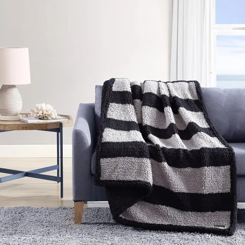 Miniatura 11 de Nautica - Manta de punto trenzado, suave ropa de cama Sherpa de punto trenzado, acogedora decoración del hogar para cama o sofá