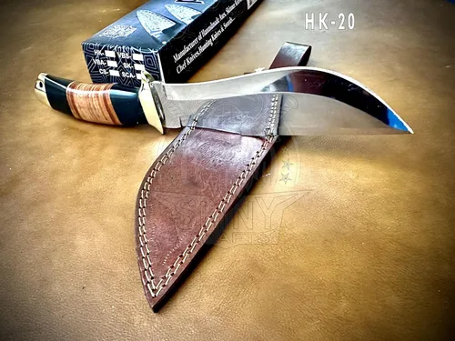 Miniatura 3 de Cuchillo grande forjado hecho a mano de 13 pulgadas, cuchillo de hoja fija, cuchillo Bowie de espiga completa, cuchillo de caza, cuchillo