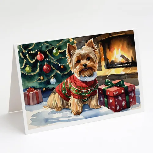 Miniatura 84 de Caroline's Treasures DAC2753GCA7P Paquete de 8 tarjetas de felicitación navideña acogedora de Husky siberiano Tarjetas en blanco con sobres