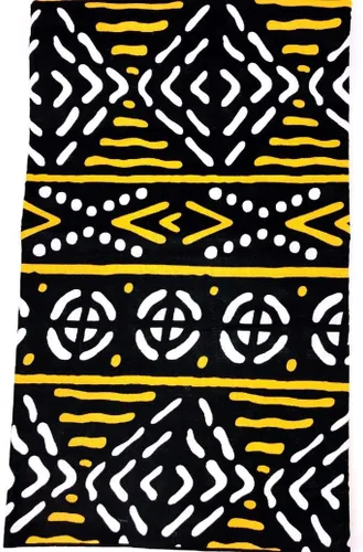 Miniatura 2 de Tela de impresión Bogolan, Tela africana de The Yard, Tela de impresión de barro, Vestido de impresión africana, Tela africana para mujeres, Tela