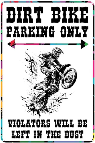 Accesorios para Bicicleta de Tierra, Carteles de Hojalata para Bicicleta de Tierra, Regalos de Motocicleta, Decoraciones para Fiestas de Cumpleaños