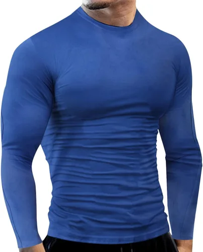 Miniatura 27 de Camisas de compresión atléticas de manga larga para hombre, capa base, camisa de entrenamiento atlético, camisas de compresión, camisetas deportivas