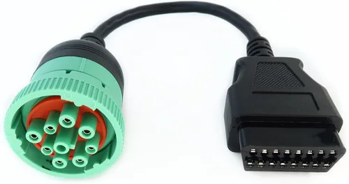 Miniatura 8 de Cable Adaptador OBD2 Macho a 9pin J1939 Hembra OBDII a Verde J1939