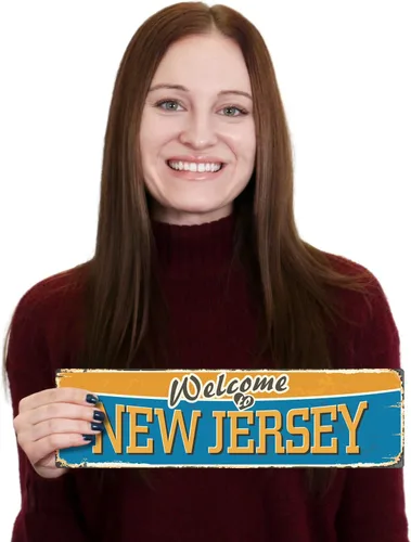 Miniatura 2 de SmartSign Letrero de metal vintage de 4 x 14 pulgadas "Welcome To New Jersey State", aluminio a prueba de óxido de 40 mil con recubrimiento