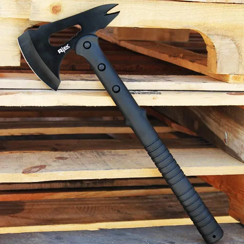 Miniatura 2 de Rtek Hacha táctica Tomahawk con punta de garra de 16.75 pulgadas, herramienta de hacha de supervivencia ligera con funda