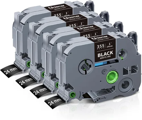 Miniatura 8 de Unismar Compatible con cinta adhesiva Brother TZe-315 TZ315 TZe de 0.236 in 0.23 de 0.236 in 0.23 de color blanco sobre negro para PTD220 PTD200