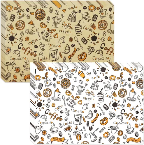 Miniatura 10 de 400 piezas de hojas de papel para alimentos, hojas de papel premium para delicatessen de 10"x10", resistentes al agua y a la grasa, forros a prueba