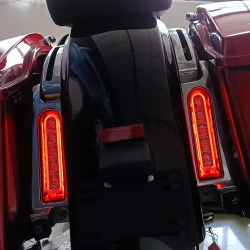 Miniatura 3 de Insertos de soporte para alforjas LED, panel de relleno para luz auxiliar del guardabarros, luces de freno y cola para Harley Electra Glide Road