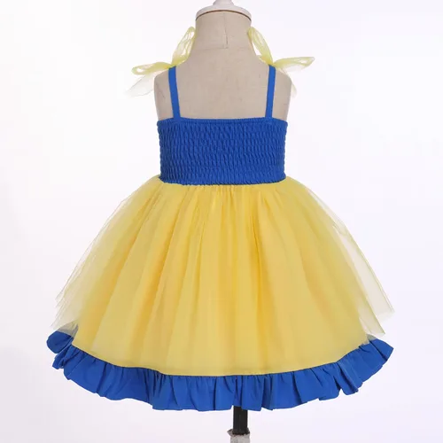 Miniatura 4 de IDOPIP Baby Girls Halloween Tutu Dress Shiny Spider Bat Princess Birthday Party Dresses Ruffle Tulle Bowknot Dress up Costume