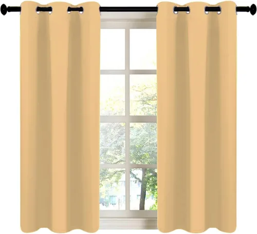 Miniatura 136 de LA PALMA Cortinas opacas con aislamiento térmico y ojales, para sala de estar, dormitorio, paquete de 2 paneles
